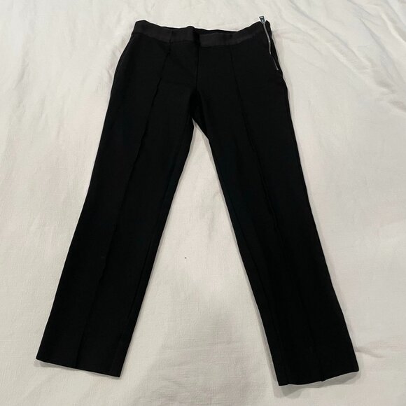 Everlane Black Slim Trouser Leggings with Side Zipper - Picture 4 of 11